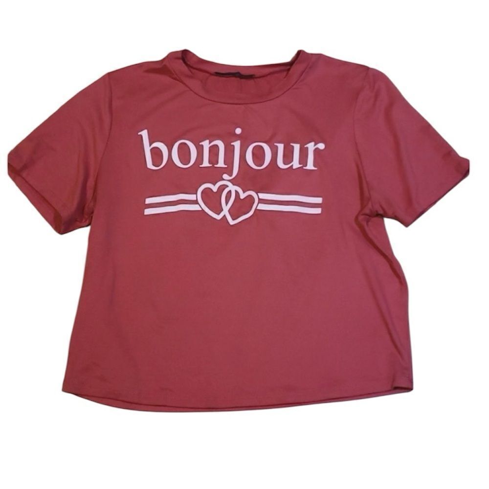 ♡Bonjour♡ Crop Tee, T-shirt, West Coast Love
